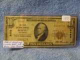 1928 FNB OF ROSELLE NJ. CHARTER 8483 $10. VG