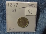 1877 SEATED DIME CHOICE PROOF