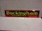 BUCKINGHAM CIGARETTES SIGN S.S.P. GOOD EARLY PIECE 13'''X60'' GREAT COLORS