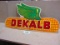 LARGE DEKALB MASONITE SIGN 64''X33'' NICE