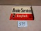 GREY BACK BRAKE SERVICE FLANGE SIGN D.S.T. 14''X18''RARE PIECE WITH ROUGH SPOT ON 1 SIDE