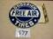 GOODRICH TIRES FREE AIR FLANGE SIGN D.S.P. 18''X20'' ANOTHER RARE FLANGE