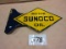 SUNOCO MOTOR OIL ARROW FLANGE SIGN D.S.P. 12''X24''A LITTLE ROUGH