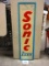 SONIC TIRES SIGN S.S.T. SELF FRAMED EMBOSSED SCIOTA SIGN 1984 GOOD GRAPICS NICE PIECE