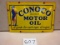 CONOCO MOTOR OIL SIGN S.S.P. 18''X28'' AWSOME GRAPICS ANOTHER RARE BEAUTY WITH MINUTEMAN ON SIDE