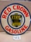RED CROWN GASOLINE SIGN D.S.P. 30'' ROUND GREAT COLORS NICE PIECE  AGE UNKNOWN