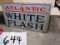 ATLANTIC WHITE FLASH SIGN S.S.P. 42''X6' GOOD OLD PIECE