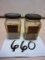 2 STANDARD OIL JARS 1/2 PT. FD-63 & DR-246 VERY RARE PR.