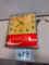 COCACOLA LIGHTED CLOCK 13''X16'' RARE GREAT PIECE WORKS