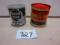 2 OIL CANS QUAKER STATE & SOHIO FARMEX BOTH WITH CONTENT