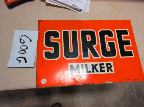 SURGE MILKER SIGN S. ST. 12"X18" STAUT SIGN CD.