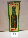 LIME COLA SIGN S.S.T. EMBOSSED 10''X 28'' ROUGH AT TOP