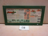 NEW IDEA MODEL 8 MANURE SPREADER PAPER ADV. IN FRAME 14''X28''