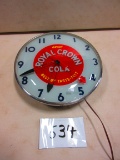 ROYAL CROWN COLA LIGHTED CLOCK 15'' RD. WOW VERY NICE