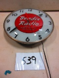 BENDIX RADIO LIGHTED CLOCK 15'' RD. TELECHROM