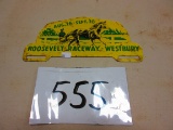 ROOSEVELT RACEWAY -WESTBURY LICENSE PLATE TOPPER RARE PIECE WITH GREAT GRAPICS