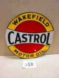 CASTROL MOTOR OIL SIGN RARE 24'' ROUGH WITH TOUCH UPS
