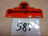 WESTING HOUSE LICENCE PLATE TOPPER PORC. 5''X10''