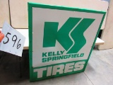 KELLY SPRINGFIELD TIRES SIGN S.S.T. SELF FRAMED EMBOSSED 46''X52''