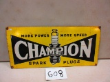 CHAMPION SPARK PLUGS SIGN S.S.P. 14''X30'' ANOTHER NICE SIGN WITH GOOD GRAPICS