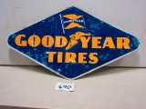 EARLY GOOD YEAR TIRES SIGN D.S.P.54''X30'' ROUGH WITH PATCH SPOTS