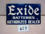 EXIDE BATTERIES SIGN S.S.P. 14''X24''