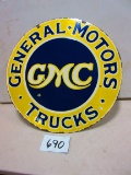 GENERAL MOTORS GMC. SIGN D.S.P. 30'' ROUND AGE UNKNOWN