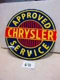 CRYSLER SERVICE SIGN D.S.P. 30'' RD. NICE AGE UNKNOWN