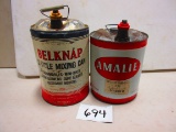 BELKNAP 2 CYCLE OIL CAN & AMALIE BOTH 5 GAL.