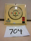 RCA COLOR TVS THERMOMETER 9''X9'' TIN