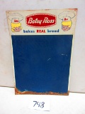 BETSY ROSS BREAD CHALK BOARD S.S.T 19''X27'' GREAT GRAPICS RUST ALONG BOTTOM