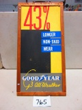 GOOD YEAR SIGN S.S. CARDBOARD WOOD FRAME 20''X40''