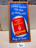 SHELL KLEANZIT  SIGN S.S. CARDBOARD 20''X40'' GREAT GRAPICS WOW