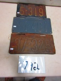 3 SETS 1926 WEST VIRGINIA LICENSE PLATES