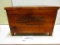 LUX CLOCK CO. WOODEN CHEST GREAT ADV. ON FRONT