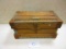 ERIE R.R. BAGGAGE MAN WOODEN CHEST BRASS TAG ON TOP