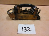 SHIPBOARD TELEPHONE TYPE F BRASS U.S.NAVY PHONE RARE PIECE WELL MARKED MISSING SIDE PANEL