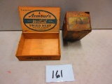 2 WOODEN BOXES WIMM. PENN CIGARS 7 ARMOURS DRIED BEEF