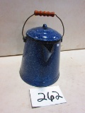 GRANITE TEA KETTLE LARGE BLUE