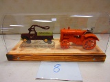 CAST IRON ALLIS TRACTOR & NUT CRACKER TRUCK IN CASE