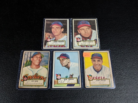 52 Topps: Feller, Lemon, Easter, Garcia, Johnny B. Fair to Good