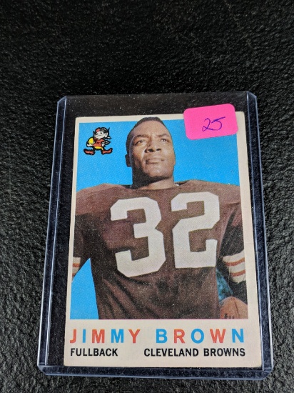 Jim Brown 1959 Topps Football card, VG to VG plus