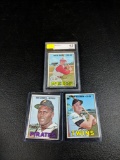 67 Topps: Pete Rose (graded VG-EX), Clemente, Killebrew. All one bid