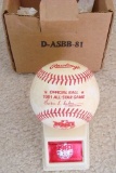 1981 Official All-Star Game baseball w/ stand