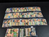 1956 TOPPS BASEBALL 39 CARD LOT W/ 3 WHITE BACKS. NO CREASES. CARDS VGX TO NM.