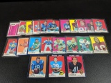 60 Topps Football lot, 23 total: Csonka rookie and Piccolo rookie, Unitas, Hayes. VG to near mint