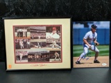 Pete Rose signed  framed collage. With cert. Certed. Will Clark signed 8x10 JSA