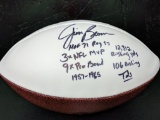 Jim Brown Signed Cleveland Browns Football - Global COA