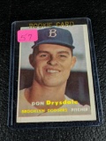 57 Topps Don Drysdale rookie card. Fair to Good