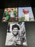 3 Golf photos, 8x10s: Lee Trevino, Zach Johnson, ViJaySingh. All 3 JSA. One bid.